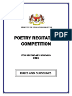 ONLINE POETRY RECITATION FOR SECONDARY SCHOOLS 2021