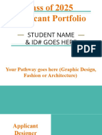 Class of 2025 Digital Applicant Portfolio Template