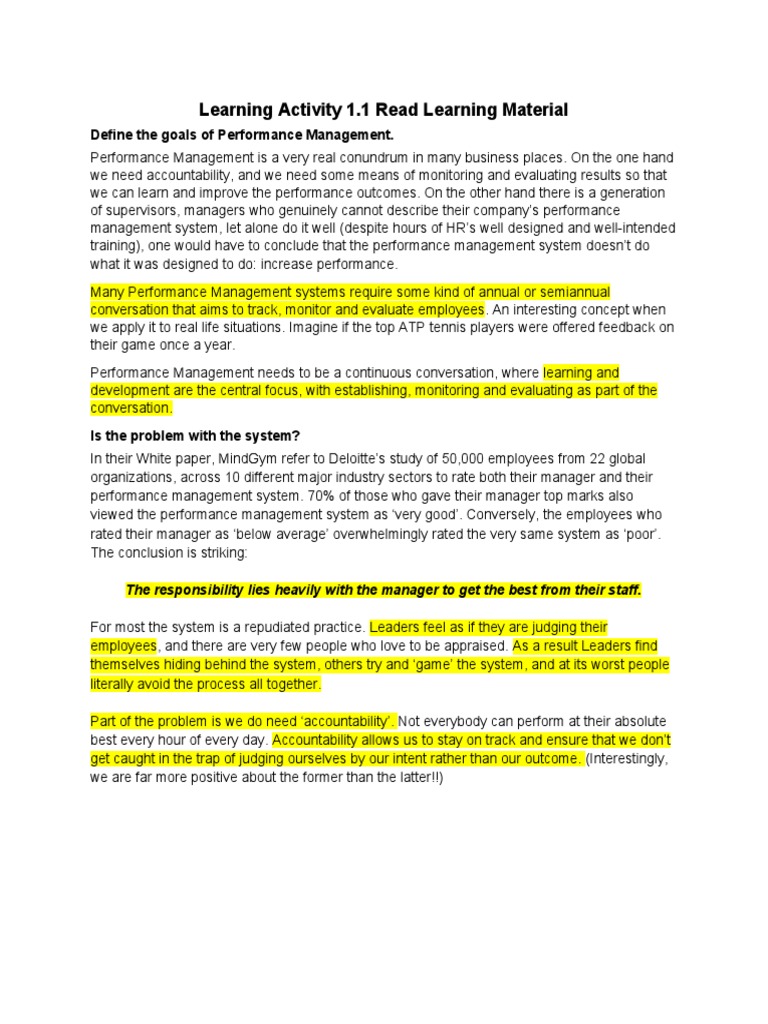 Learning Activity 1.1 | PDF | Business