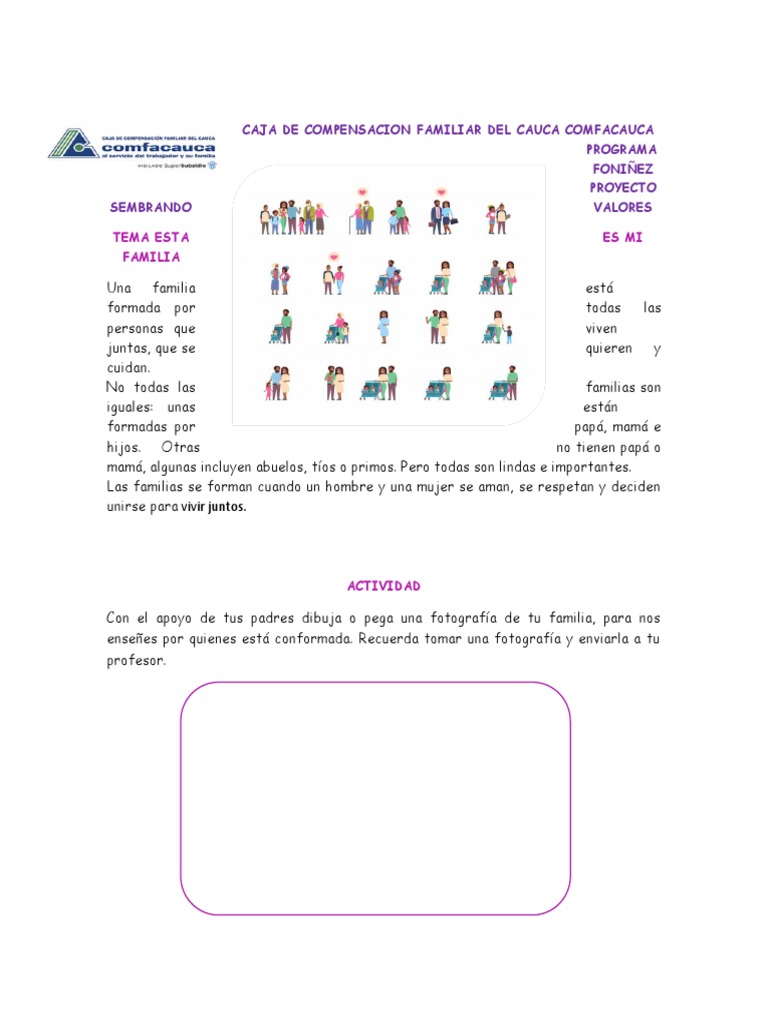 Folleto Esta Es Mi Familia | PDF