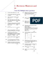 Chapter 13 - Revision: Matrices and Applications: Solutions To Exercise 13A: Multiple-Choice Questions