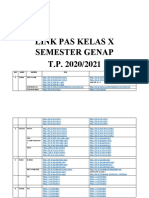 Link Pas Kelas X Semester Genap T.P. 2020/2021: NO - Hari Mapel IPA IPS