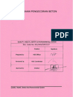 Procedure Pekerjaan Pengecoran Beton