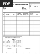 Bolt Tightening Inspection Report | PDF | Technology & Engineering