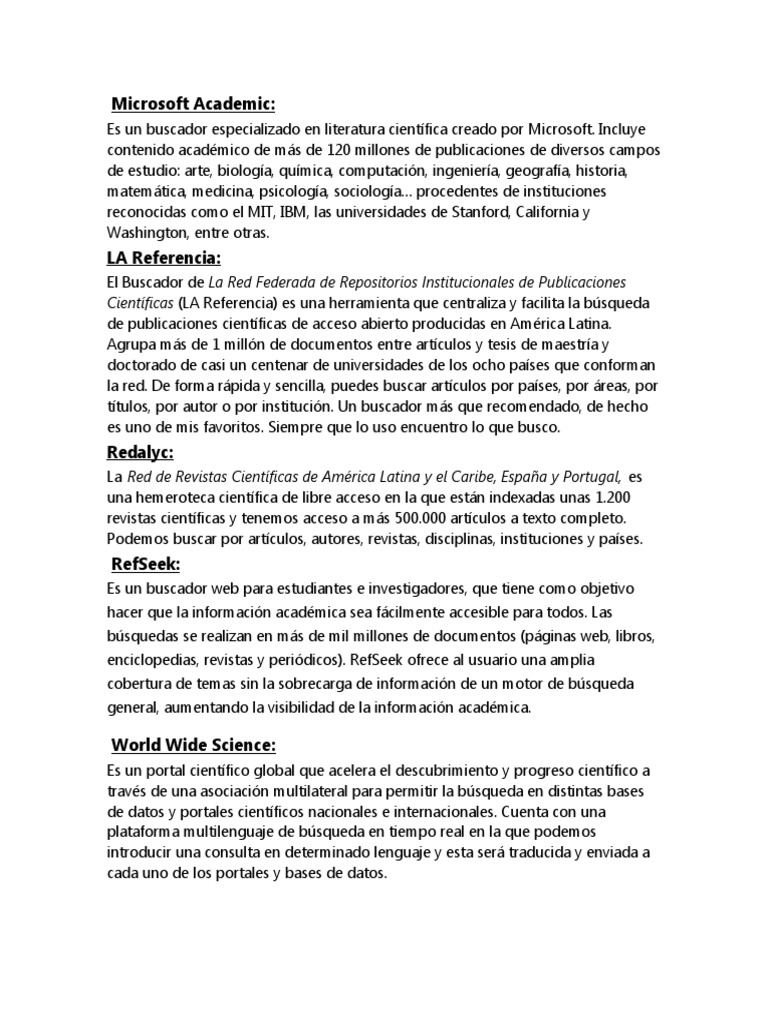 5 Bases de Datos Academicas | PDF | Acceso abierto | Red mundial