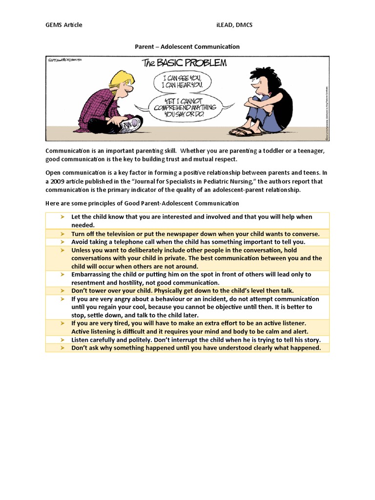 Nov'17 Issue - Parent Adolescent Communication | PDF | Self-Improvement ...