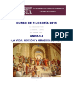 CURSO DE FILOSOFÍA 2015 U4 La Vida - Nocion y Grados de Vida