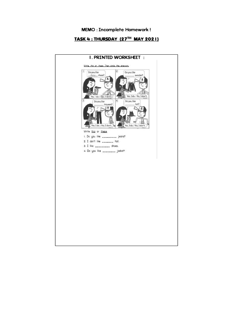 Incomplete Homework Memo for Task 4 | PDF