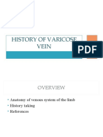 History of Varicose Vein