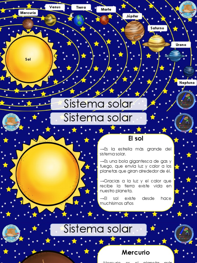Sistema Solar para Niños, PDF, Sistema solar