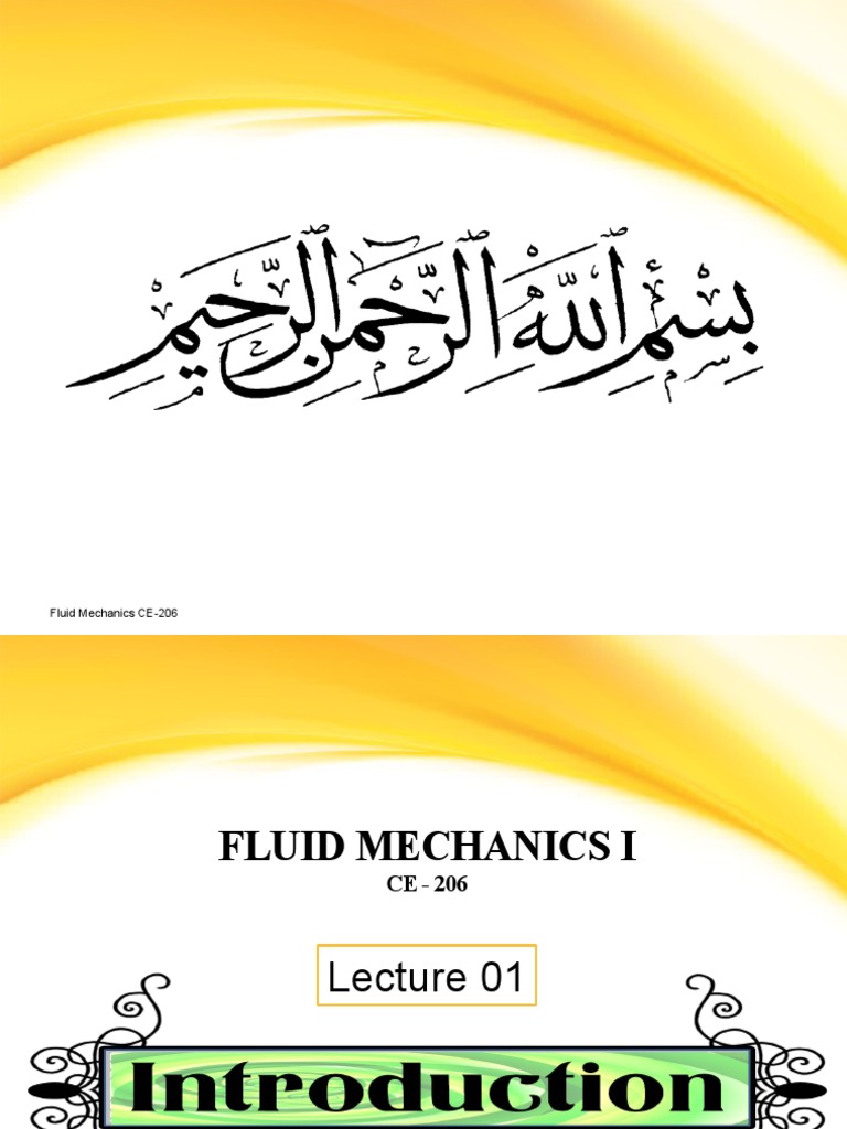 An Introduction to Fluid Mechanics Course Outline, Books