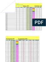 Quizzes 30% Recitation and Participation 30%: No. Name of Student 1st 2nd 3rd Total Grade 1st 2nd 3rd