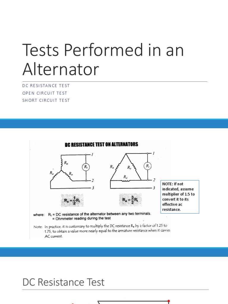 Alternator Testing Procedures Explained | PDF | Electrical Impedance ...