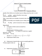 Application of 1st Law To Closed Systems