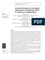 Paper PIO - Team Performance in Learning Organization. Mediating Effect of Employee Engagement