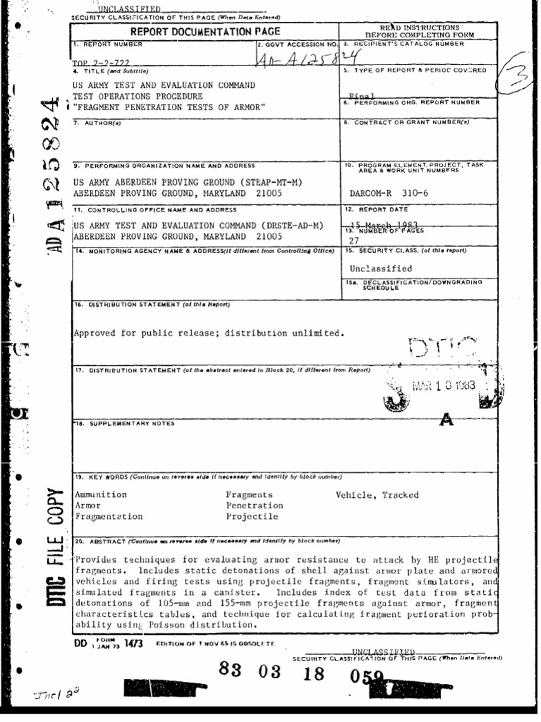 105mm and 155mm HE Fragmentation Test | PDF | Shell (Projectile ...