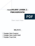 Sekarang saya akan menanyakan beberapa pertanyaan untuk mengetahui kondisi Anda. Mohon dijawab sejujur-jujurnya