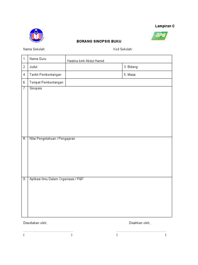 Sinopsis - Sekolah SKPM SPLG  PDF