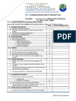 Gordon College student teaching evaluation