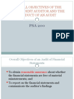 Overall Objectives of The Independent Auditor and The Conduct of An Audit
