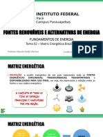 Tema 02 – Matriz Energética Brasileira