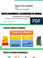 Tema 03 – Fonte de Energia Renováveis e Não Renováveis