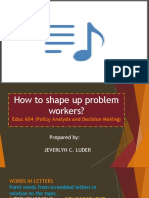 How To Shape Up Problem Workers