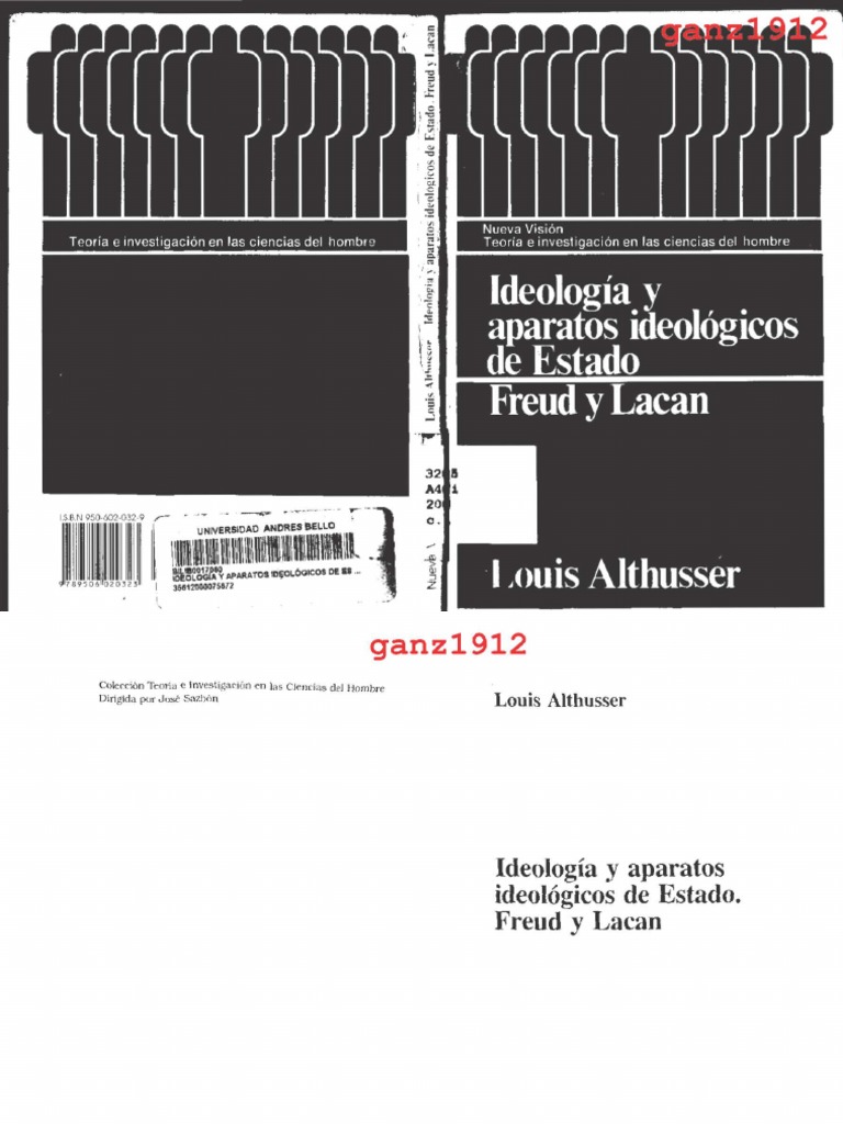 ALTHUSSER, LOUIS Ideología y Aparatos Ideológicos de Estado, Freud y Lacan PDF Teoría