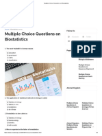 Multiple Choice Questions On Biostatistics