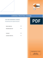 Corona Treating System: User and Maintenance Manual