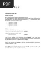 Financial Asset at Fair Value Problem 21-1 (IFRS) : Solution 21-1 Answer C