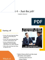 Unit 4 - Just The Job!: Complete Advanced