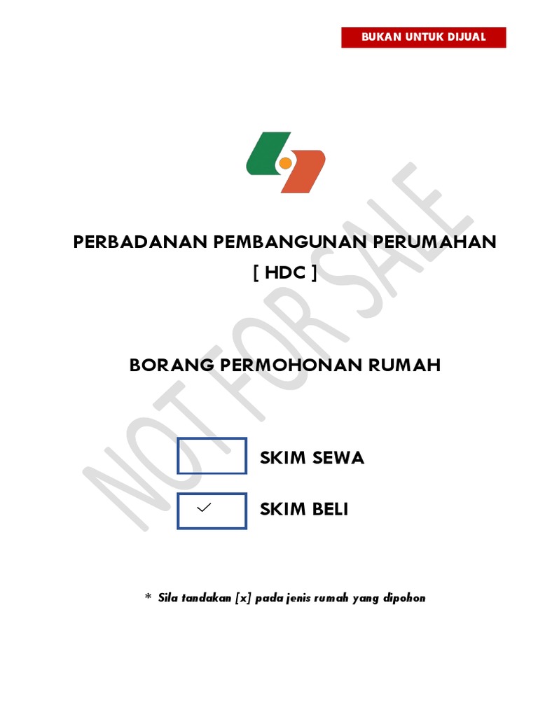 Borang Permohonan Rumah Pdf