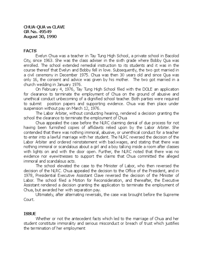 CHUAQUA Vs CLAVE PDF Justice Crime & Violence