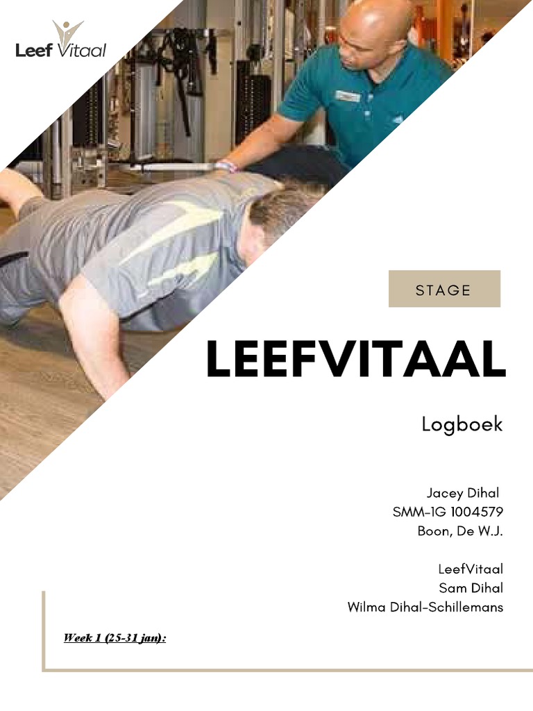 Logboek Stage Leefvitaal | PDF