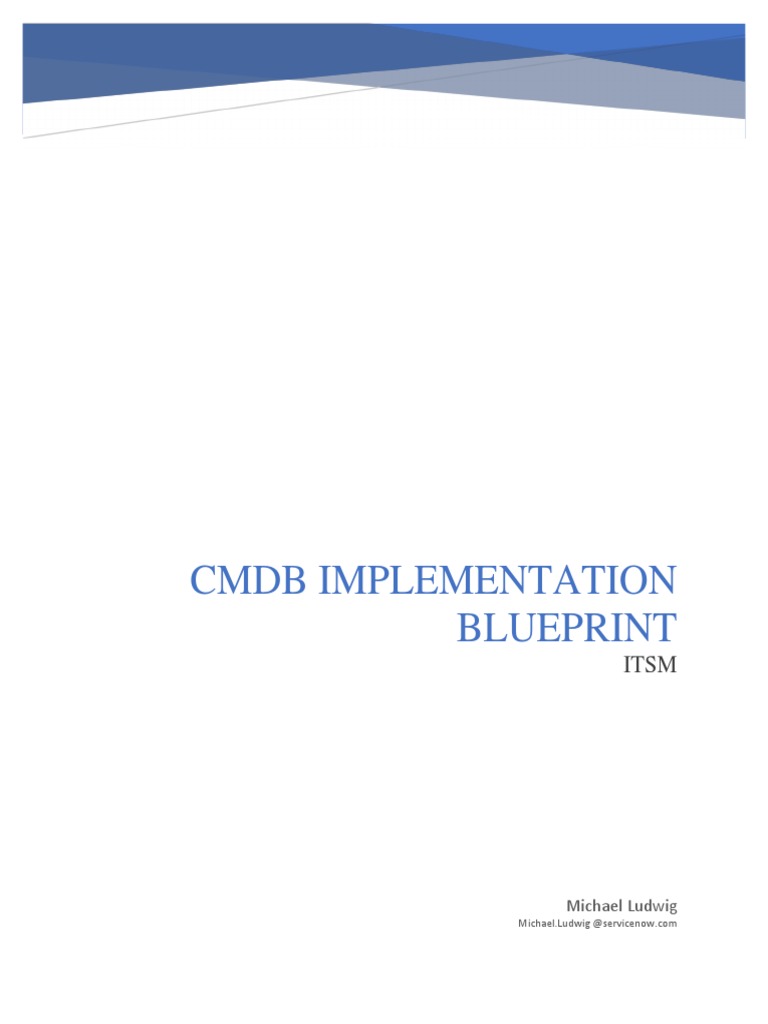 CMDB Implementation Blueprint | PDF | Business | Computers