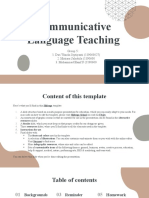Communicative Language Teaching CLT