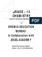Grade - 12 Chemistry: Oromia Education Bureau in Collaboration With