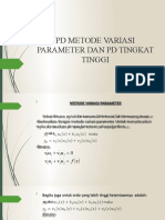 PD Variasi Parameter Dan PD Tingkat Tinggi