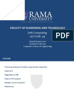 Faculty of Egineering and Technology: Lecture - 34 Soft Computing