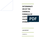 Chemical Formula of Copper Chloride Hydrate