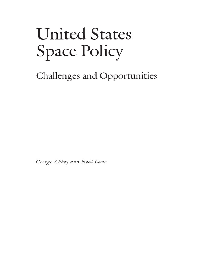 Space Policy PDF Nasa Mariner Program
