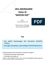 Kimia Anorganik Kelas XI "Materi KSP"