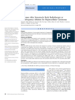 Outcomes After Stereotactic Body Radiotherapy or Radiofrequency Ablation For Hepatocellular Carcinoma