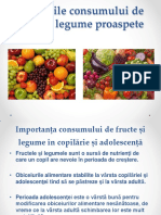 Beneficiile Consumului de Fructe Si Legume