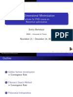 One-Dimensional Minimization: Lectures For PHD Course On Numerical Optimization