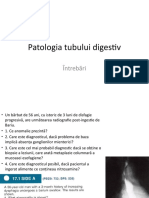 Patologia Tubului Digestiv - Intrebari