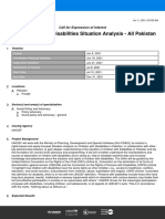 Children and With Disabilities Situation Analysis - All Pakistan