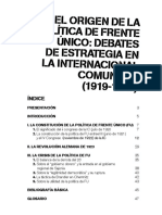 Romero El Origen de La Politica de Frente-unico