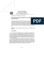 The Influence Oil Film Lubrication of The Piston-Cylinder Dynamic